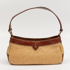 Vintage Y2K Franco Sarto woven straw shoulder bag